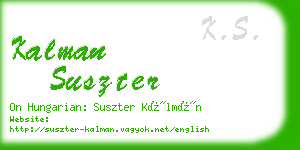 kalman suszter business card